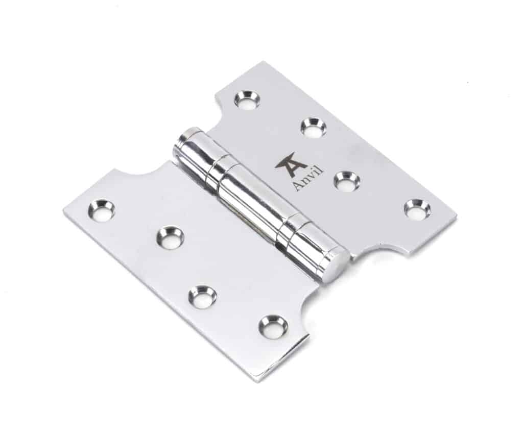 Polished Chrome 4" x 2" x 4"Parliament Hinge (pair) ss 1