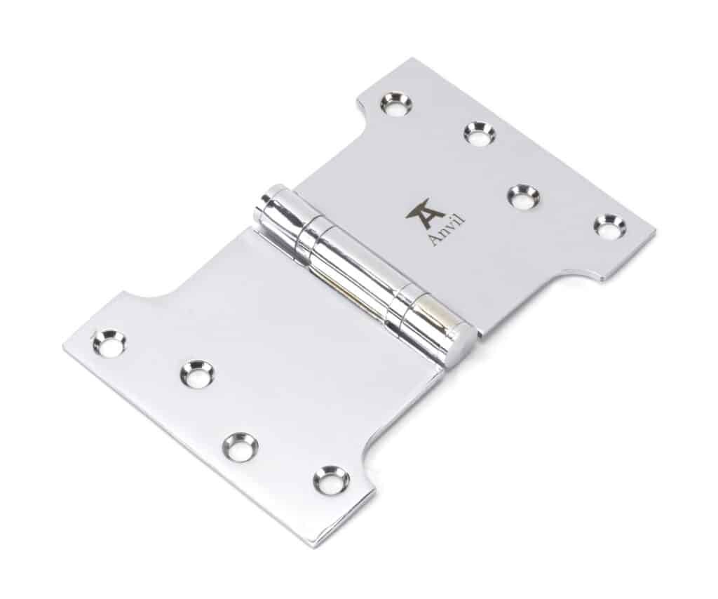 Polished Chrome 4" x 4" x 6"Parliament Hinge (pair) ss 1