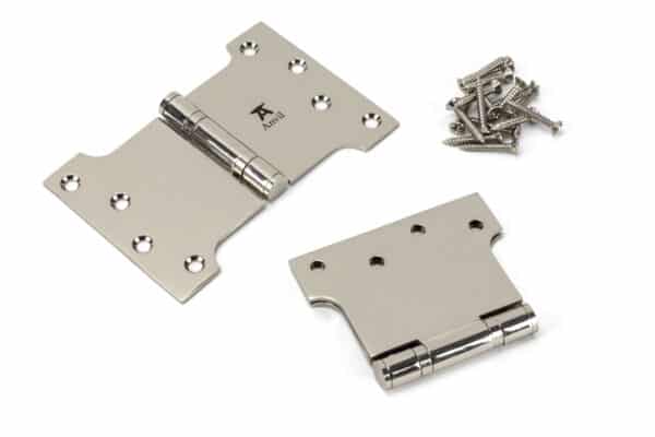 Polished Nickel 4" x 4" x 6"Parliament Hinge (pair) ss 2