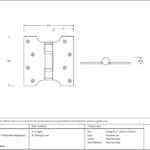 Satin SS 4" x 2" x 4"Parliament Hinge (pair) 3