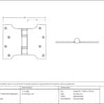 Satin SS 4" x 3" x 5"Parliament Hinge (pair) 3