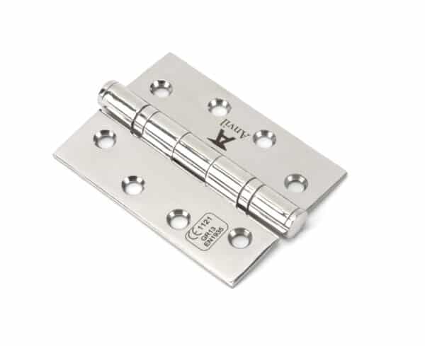 Polished SS 4" Ball Bearing Butt Hinge (pair) 1