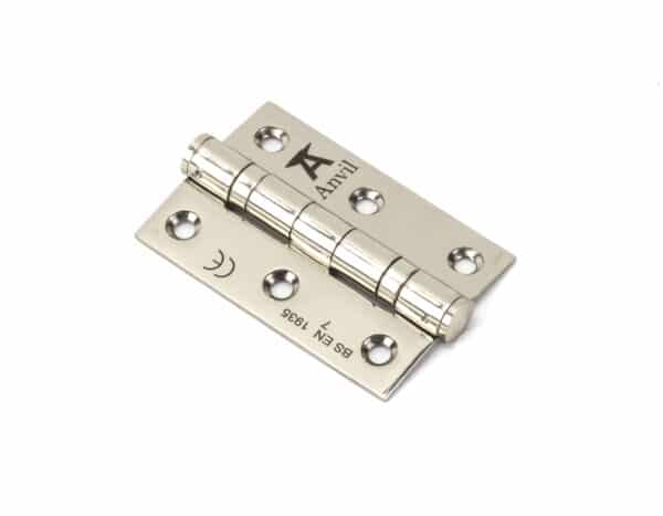 Polished Nickel 3" Ball Bearing Butt Hinge (pair) ss 1