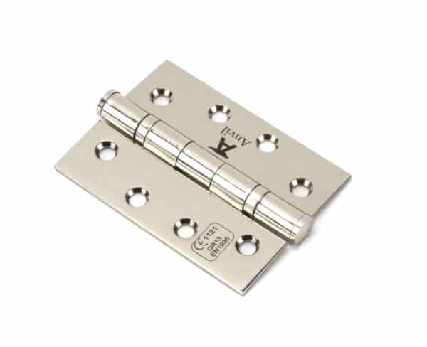 Polished Nickel 4" Ball Bearing Butt Hinge (pair) ss 1