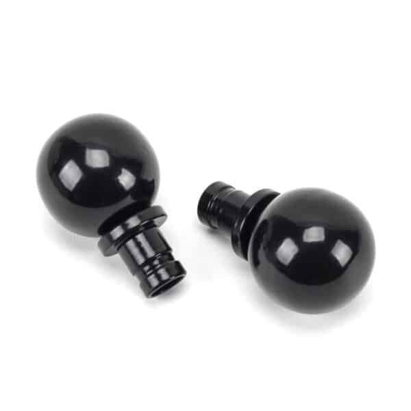 Black Ball Curtain Finial (pair) 2