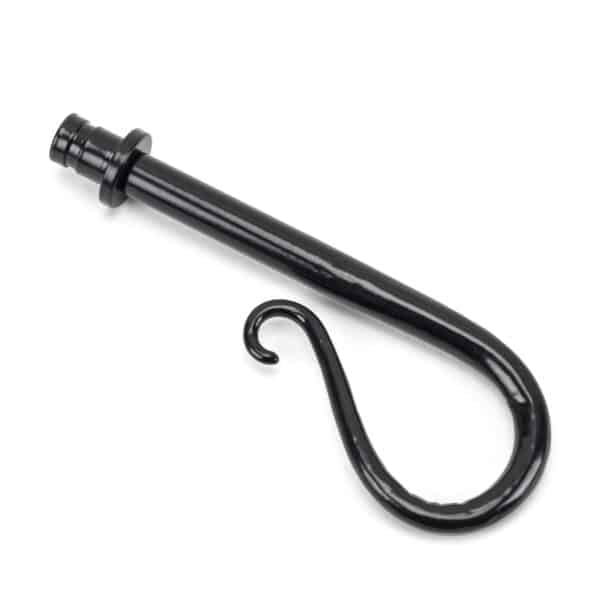 Black Shepherd's Crook Curtain Finial (pair) 1