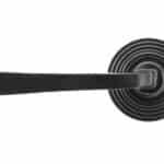 Black Avon Round Lever on Rose Set (Beehive) - Unsprung 2
