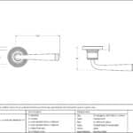 Black Avon Round Lever on Rose Set (Beehive) - Unsprung 3