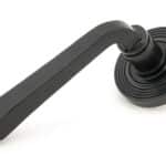 Black Avon Round Lever on Rose Set (Beehive) - Unsprung 1