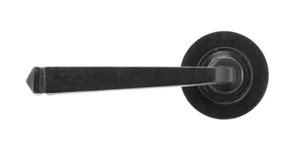 External Doors Beeswax Avon Round Lever on Rose Set (Plain) - Unsprung 2