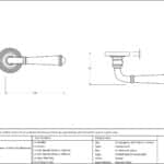 Pewter Regency Lever on Rose Set (Beehive) - Unsprung 3