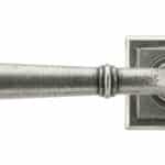 Pewter Regency Lever on Rose Set (Square) - Unsprung 2