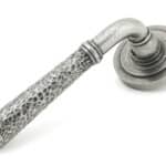 Pewter Hammered Newbury Lever on Rose Set (Art Deco) - Unsprung 1