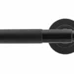 Black Brompton Lever on Rose Set (Plain) - Unsprung 2
