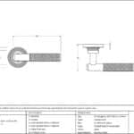 Black Brompton Lever on Rose Set (Beehive) - Unsprung 3