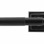 Black Brompton Lever on Rose Set (Square) - Unsprung 2