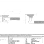 Black Brompton Lever on Rose Set (Square) - Unsprung 3