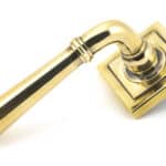 Aged Brass Newbury Lever on Rose Set (Square) - Unsprung 1