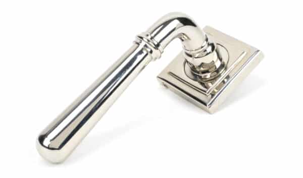 Polished Nickel Newbury Lever on Rose Set (Square) - Unsprung 1