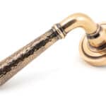 Pol. Bronze Hammered Newbury Lever on Rose Set (Art Deco) - Unsprung 1
