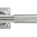 Polished Marine SS (316) Brompton Lever on Rose Set (Square) - Unsprung 2