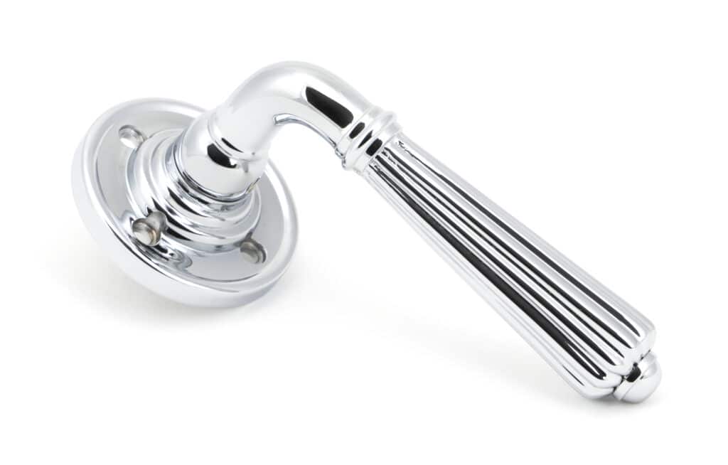 Polished Chrome Hinton Lever on Rose Set - Unsprung 1