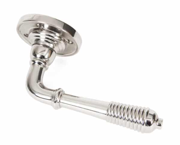 Polished Nickel Reeded Lever on Rose Set - Unsprung 2