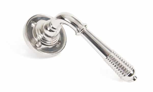 Polished Nickel Reeded Lever on Rose Set - Unsprung 1