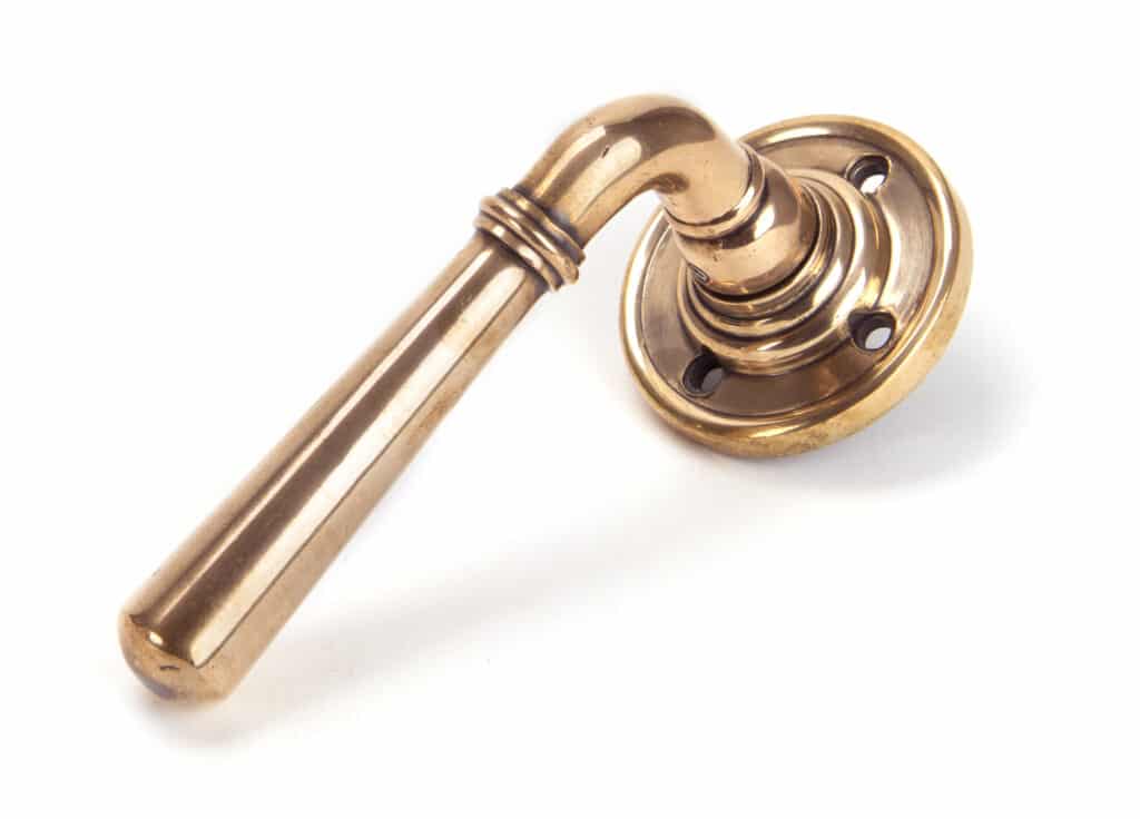 Polished Bronze Newbury Lever on Rose Set - Unsprung 1