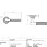 Aged Bronze Brompton Lever on Rose Set (Beehive) - Unsprung 3