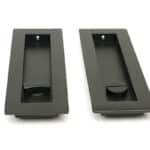 Aged Bronze 175mm Plain Rectangular Pull - Privacy Set 2