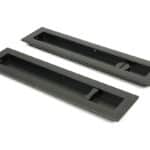 Aged Bronze 250mm Plain Rectangular Pull - Privacy Set 1