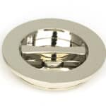 Polished Nickel 75mm Plain Round Pull - Privacy Set 2