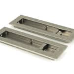 Pewter 175mm Plain Rectangular Pull - Privacy Set 1
