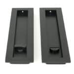 Matt Black 250mm Plain Rectangular Pull - Privacy Set 2
