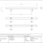 Satin SS (316) 0.6m T Bar Handle B2B Fix 32mm ÃƒËœ 3