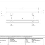 Satin SS (316) 0.9m T Bar Handle Secret Fix 32mm ÃƒËœ 3