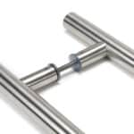 Satin SS (304) 100mm Back to Back Fixings for T Bar (2) 2