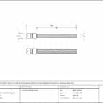 Satin SS (304) 100mm Back to Back Fixings for T Bar (2) 3