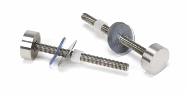 Satin SS (304) 100mm Bolt Fixings for T Bar (2) 1