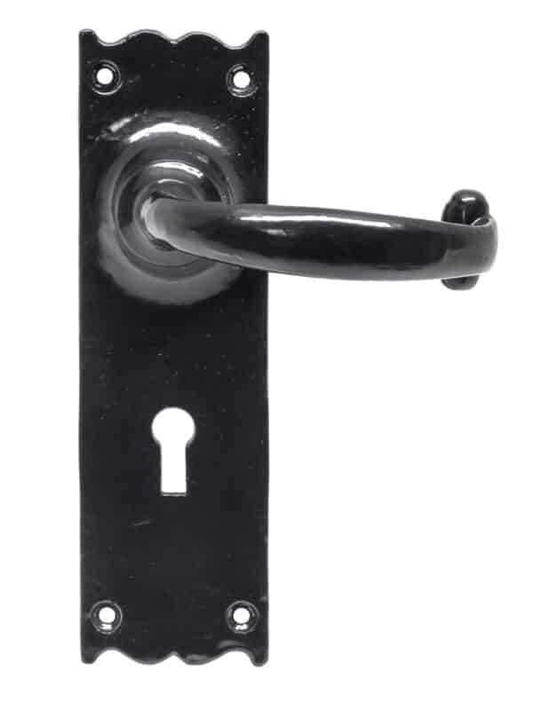 Black Cottage Lever Lock Set 1