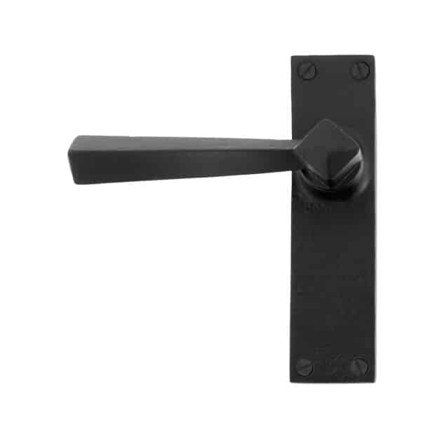 Black Straight Lever Latch Set 1