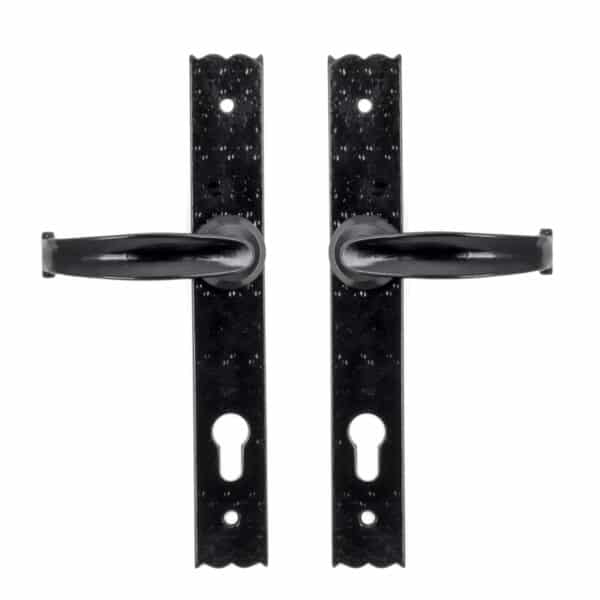 Black Cottage Lever Espag. Lock Set 2