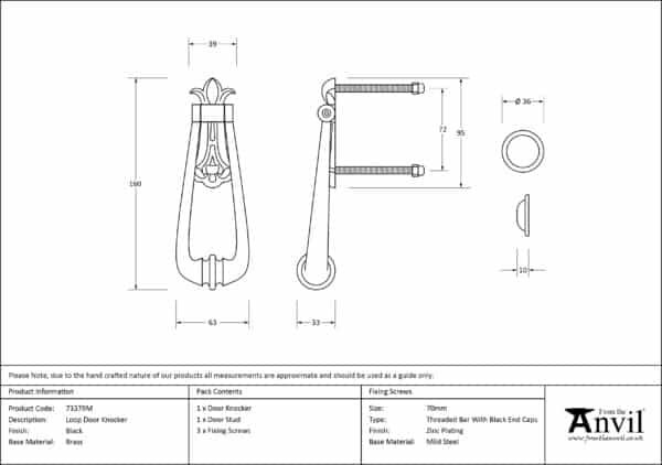 Black Loop Door Knocker 3