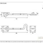 Black 5" Cabin Hook 2