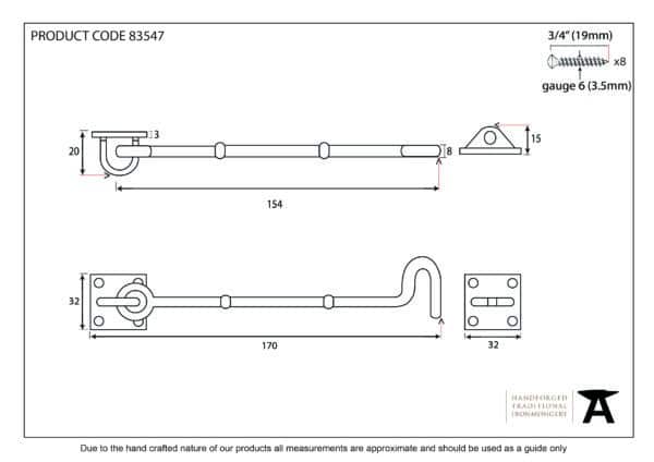 Polished Brass 6" Cabin Hook 2