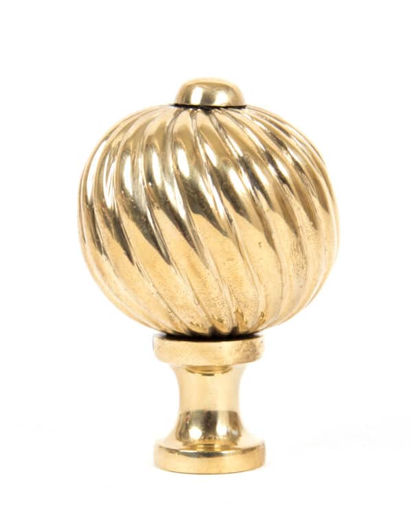 Polished Brass Spiral Cabinet Knob - Medium 2