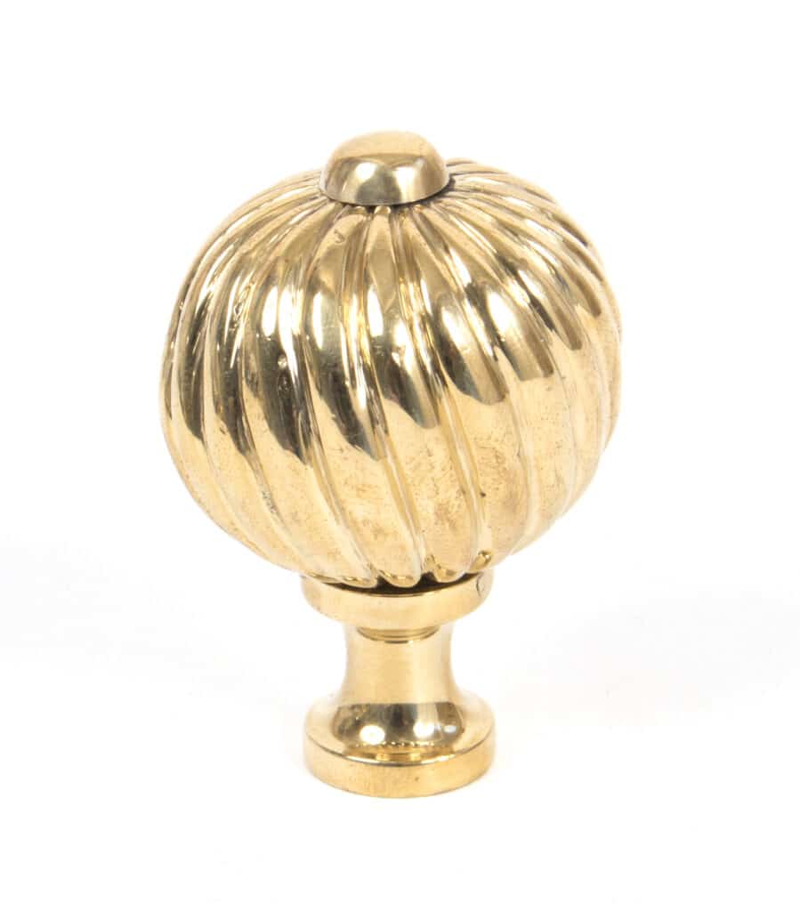 Polished Brass Spiral Cabinet Knob - Medium 1