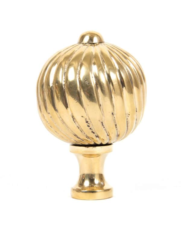 Polished Brass Spiral Cabinet Knob - Large 2