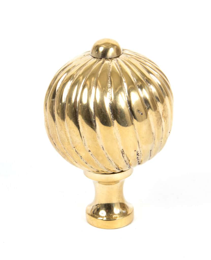 Polished Brass Spiral Cabinet Knob - Large 1